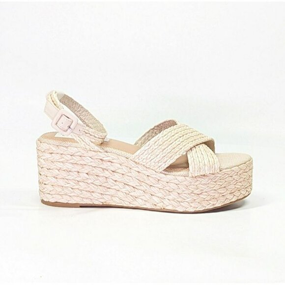 Steven New York Ramey Espadrille Platform Wedge Raffia Sandal Size 9 (MSRP $130) - Picture 2 of 9